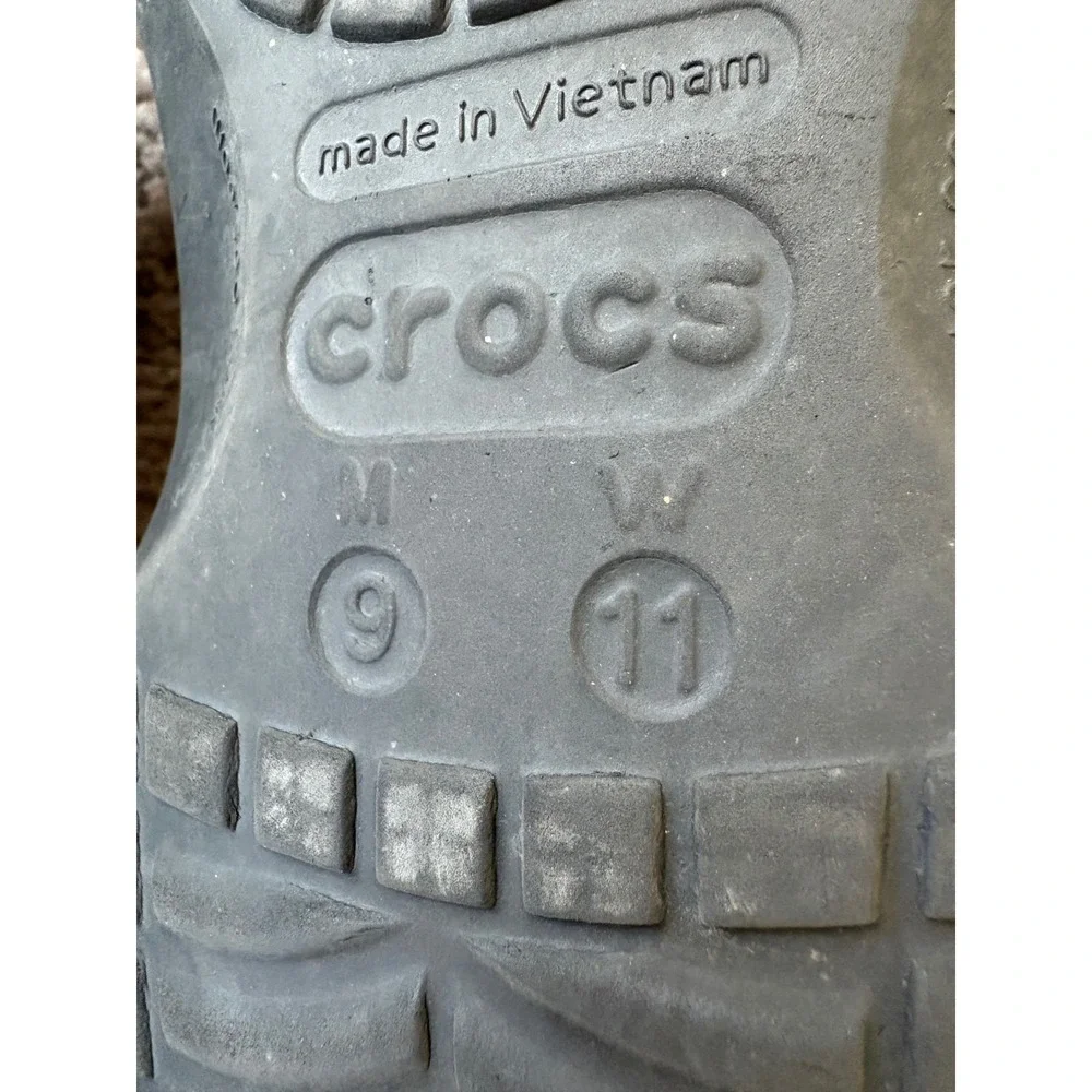 Crocs Baya Clogs Black Slip On Comfort Shoes Mens 9 Womens 11